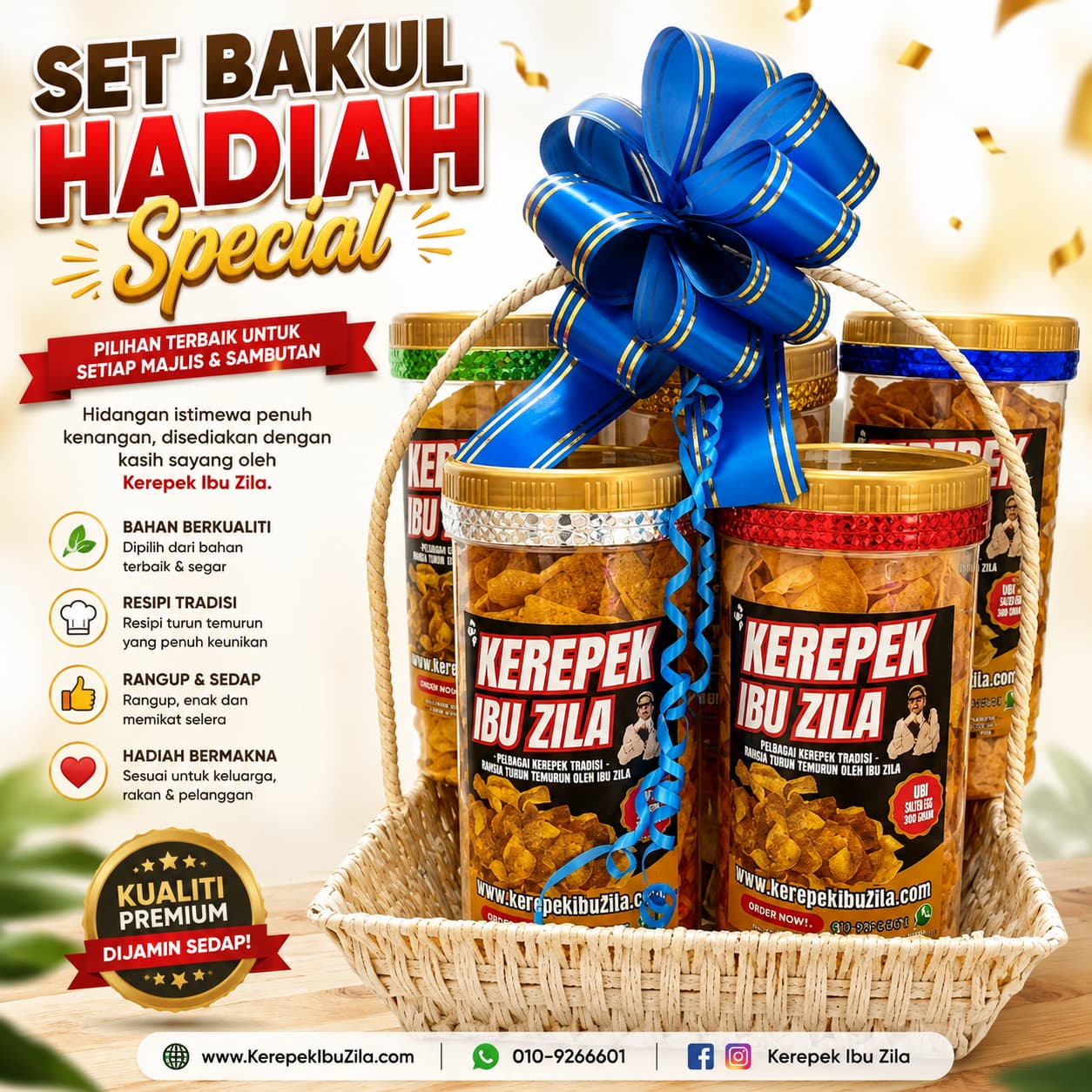 Set Bakul Hadiah Kerepek Ibu zila